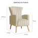 Poltrona Decorativa Melinda Veludo Bege - Montanaris Decor