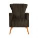 Poltrona Decorativa Melinda Veludo Marrom - Montanaris Decor