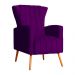 Poltrona Decorativa Melinda Veludo Roxo - Montanaris Decor