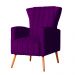 Poltrona Decorativa Melinda Veludo Roxo - Montanaris Decor