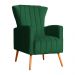 Poltrona Decorativa Melinda Veludo Verde - Montanaris Decor