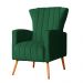 Poltrona Decorativa Melinda Veludo Verde - Montanaris Decor