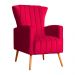 Poltrona Decorativa Melinda Veludo Vermelho  - Montanaris Decor