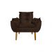 Poltrona Decorativa Opala Amamentação Escritório Sala Recepção Veludo Marrom - Montanaris Decor