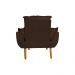 Poltrona Decorativa Opala Amamentação Escritório Sala Recepção Veludo Marrom - Montanaris Decor