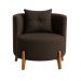 Poltrona Decorativa Orgânica Curva Luna Boucle - Montanaris Decor
