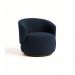 Poltrona Decorativa Sala Estar Orgânica Beatriz Boucle Azul Marinho - Montanaris Decor