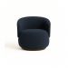 Poltrona Decorativa Sala Estar Orgânica Beatriz Boucle Azul Marinho - Montanaris Decor