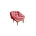 Poltrona Decorativa Sala Estar Recepção Marcela Veludo Rosa - Montanaris Decor