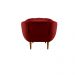 Poltrona Decorativa Sala Estar Recepção Marcela Veludo Vermelho - Montanaris Decor