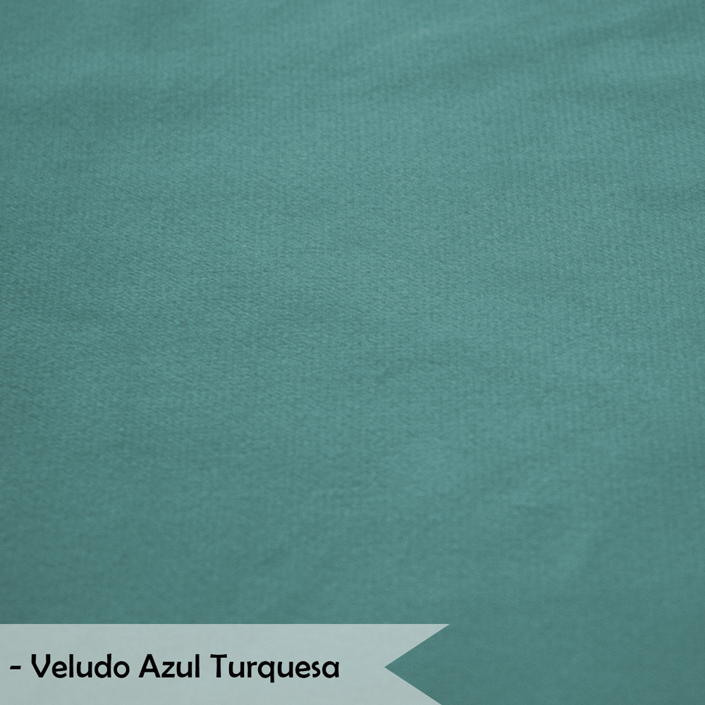 Poltrona Decorativa Sala de Estar Pétala Veludo Azul Turquesa - Montanaris Decor