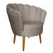 Poltrona Decorativa Sala de Estar Pétala Veludo Cappuccino - Montanaris Decor