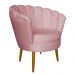 Poltrona Decorativa Sala de Estar Pétala Veludo Rosa - Montanaris Decor
