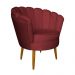Poltrona Decorativa Sala de Estar Pétala Veludo Vermelho - Montanaris Decor