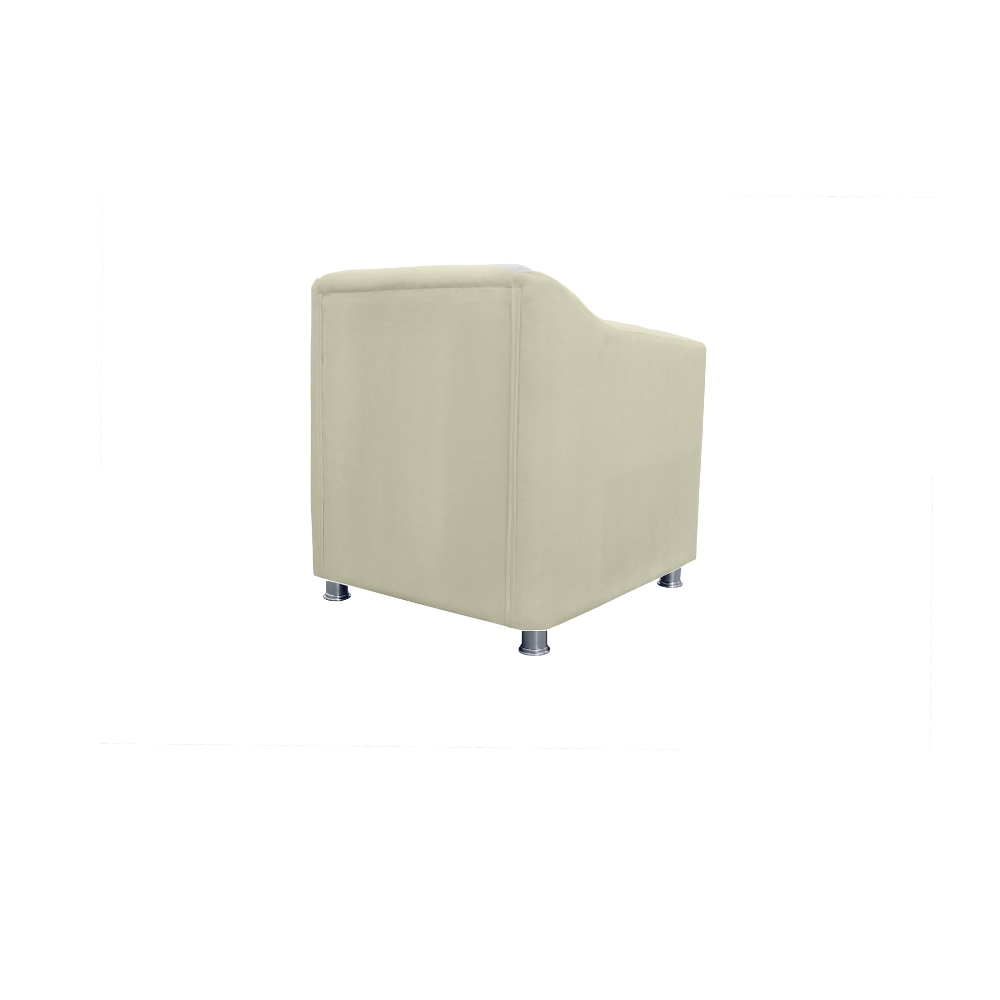 Poltrona Decorativa Tilla Suede Bege - Montanaris Decor