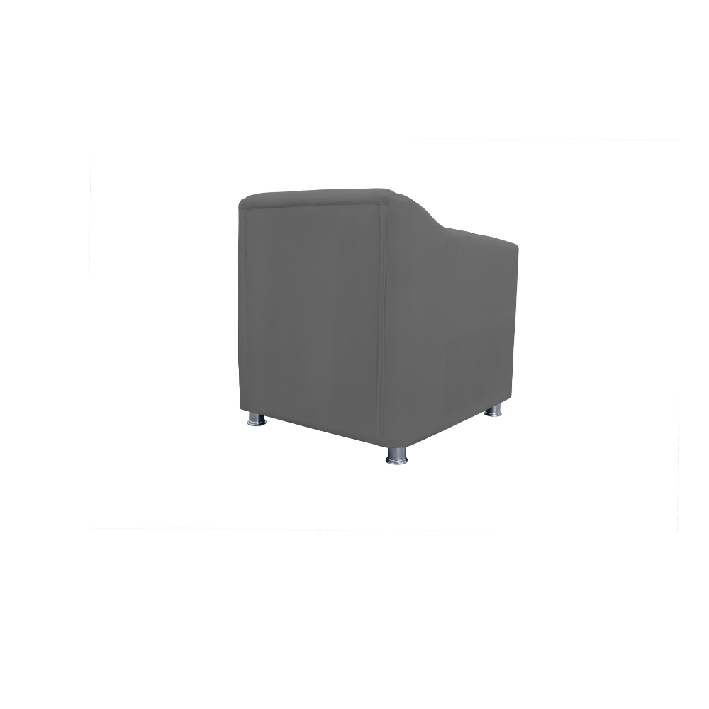 Poltrona Decorativa Tilla Suede Cinza - Montanaris Decor