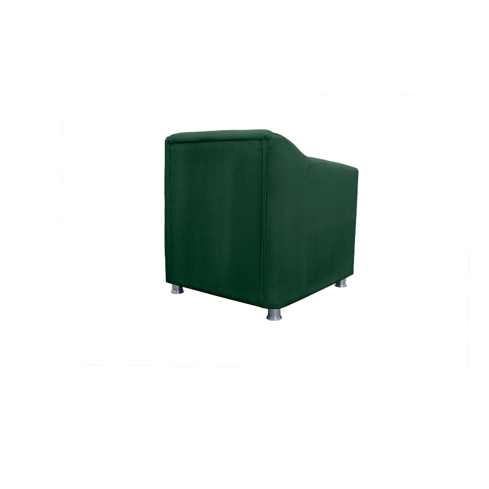 Poltrona Decorativa Tilla Suede Verde - Montanaris Decor