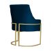 Poltrona Decorativa Vick Veludo Azul Marinho - Montanaris Decor