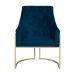 Poltrona Decorativa Vick Veludo Azul Marinho - Montanaris Decor