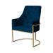 Poltrona Decorativa Vick Veludo Azul Marinho - Montanaris Decor
