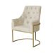 Poltrona Decorativa Vick Veludo Bege  - Montanaris Decor