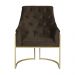 Poltrona Decorativa Vick Veludo Marrom - Montanaris Decor