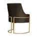 Poltrona Decorativa Vick Veludo Marrom - Montanaris Decor