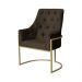 Poltrona Decorativa Vick Veludo Marrom - Montanaris Decor