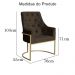 Poltrona Decorativa Vick Veludo Marrom - Montanaris Decor