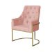 Poltrona Decorativa Vick Veludo Rosa - Montanaris Decor