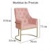 Poltrona Decorativa Vick Veludo Rosa - Montanaris Decor
