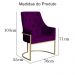 Poltrona Decorativa Vick Veludo Roxo - Montanaris Decor