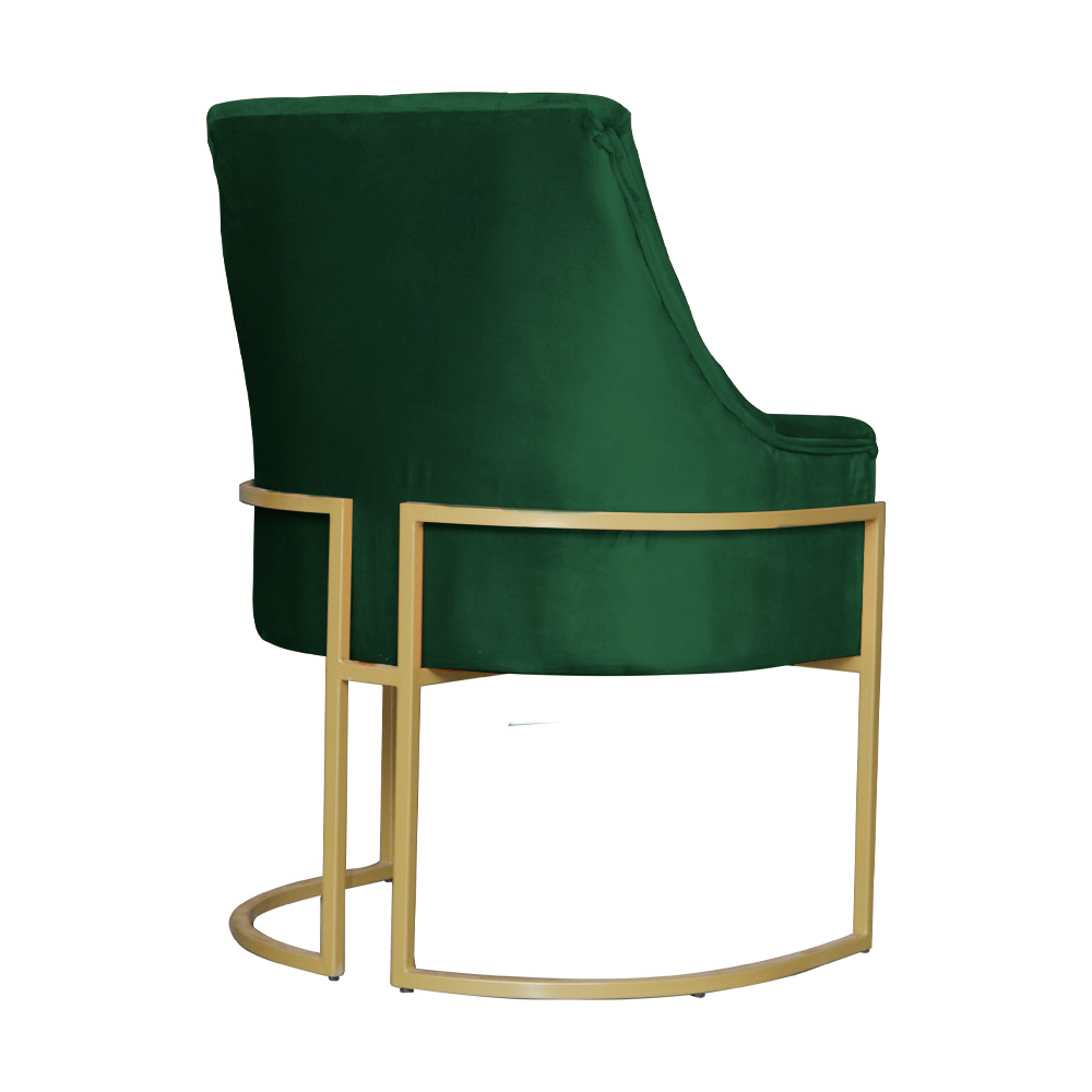 Poltrona Decorativa Vick Veludo Verde - Montanaris Decor