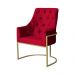 Poltrona Decorativa Vick Veludo Vermelho - Montanaris Decor