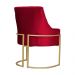 Poltrona Decorativa Vick Veludo Vermelho - Montanaris Decor