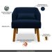 Poltrona Decorativa Virgínia Veludo Azul Marinho - Montanaris Decor