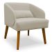 Poltrona Decorativa Virgínia Veludo Bege - Montanaris Decor