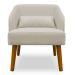 Poltrona Decorativa Virgínia Veludo Bege - Montanaris Decor