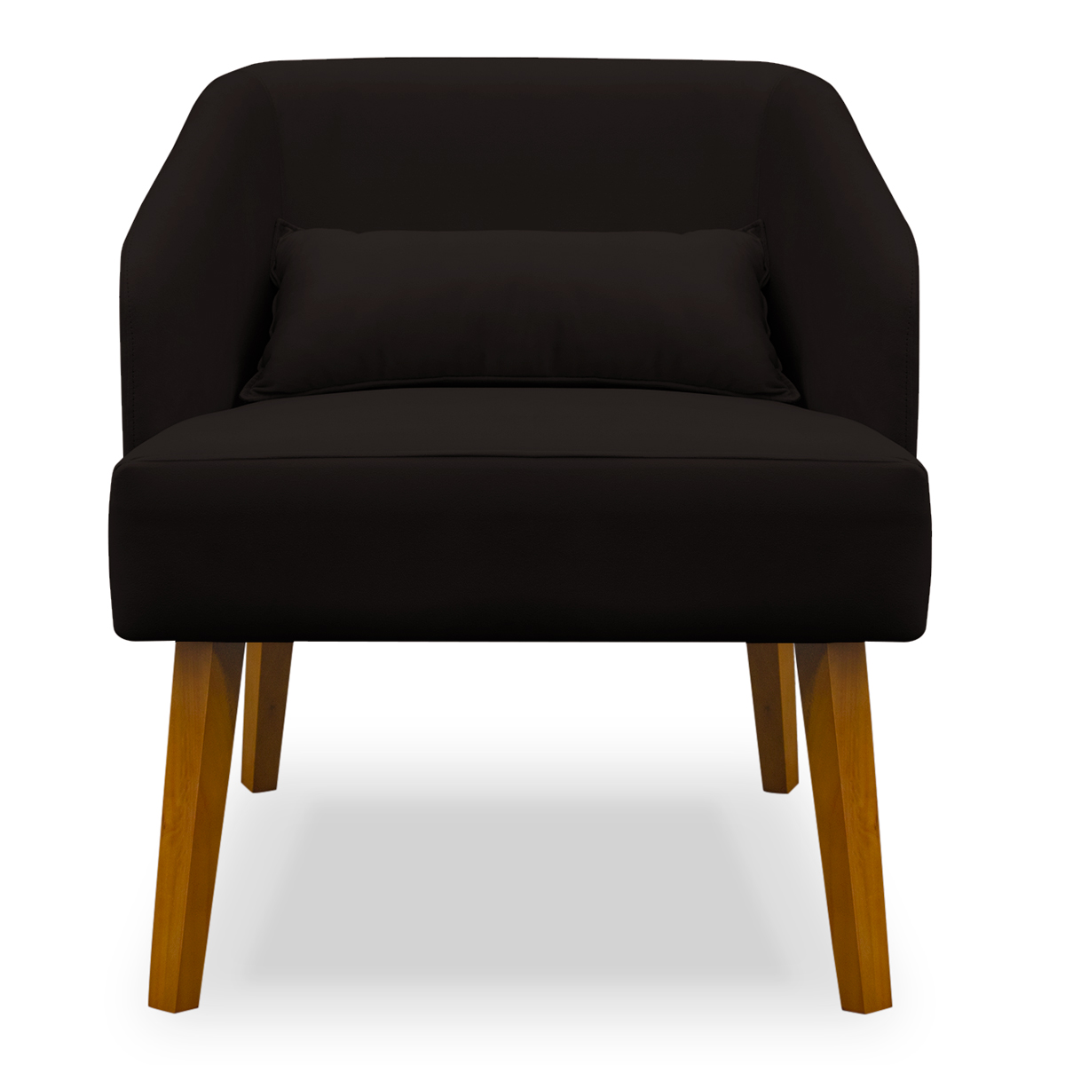 Poltrona Decorativa Virgínia Veludo Marrom - Montanaris Decor