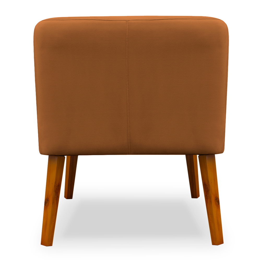 Poltrona Decorativa Virgínia Veludo Terracota - Montanaris Decor