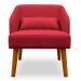 Poltrona Decorativa Virgínia Veludo Vermelho - Montanaris Decor