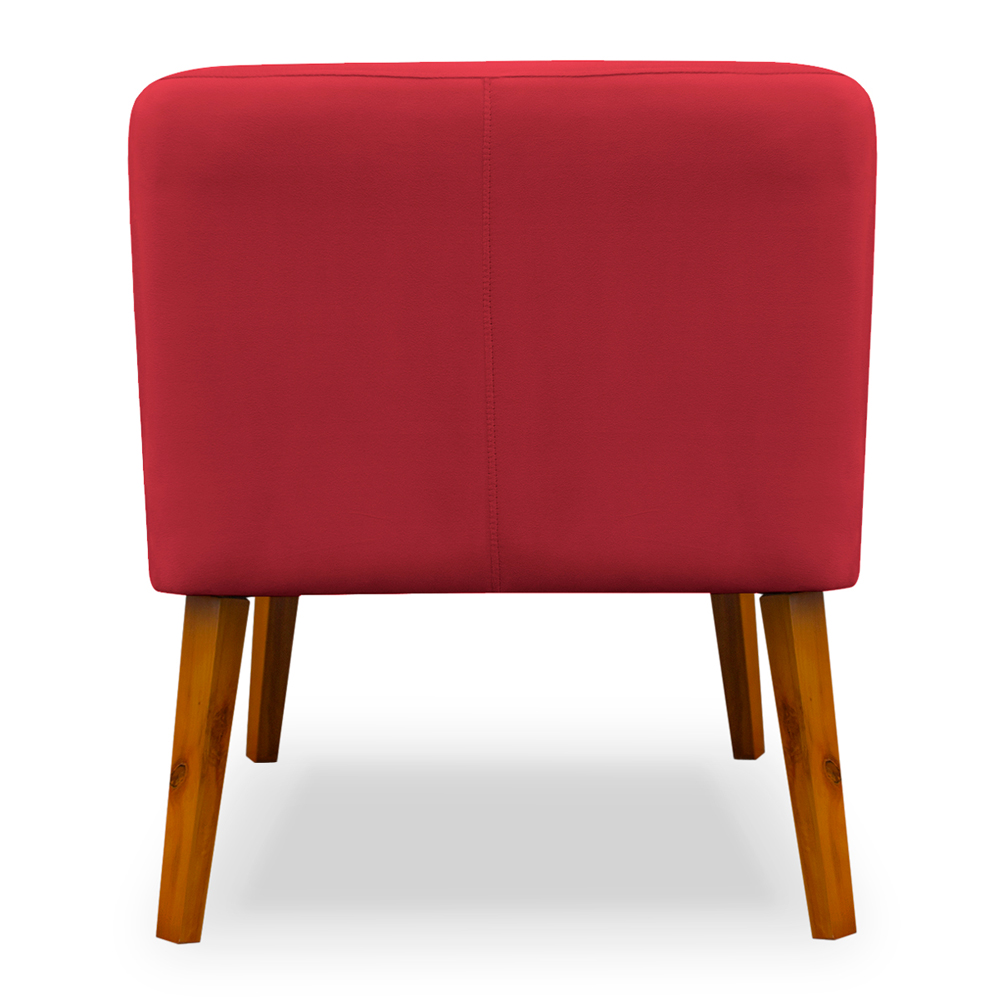 Poltrona Decorativa Virgínia Veludo Vermelho - Montanaris Decor