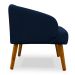 Poltrona Decorativa com Puff Virgínia Veludo Azul Marinho - Montanaris Decor