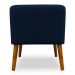 Poltrona Decorativa com Puff Virgínia Veludo Azul Marinho - Montanaris Decor