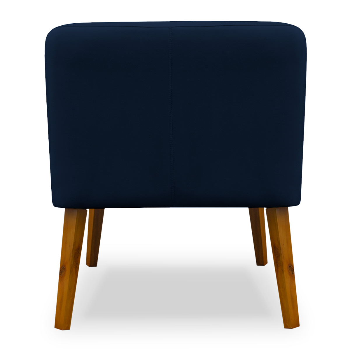Poltrona Decorativa com Puff Virgínia Veludo Azul Marinho - Montanaris Decor