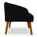 Poltrona Decorativa com Puff Virgínia Veludo Preto - Montanaris Decor