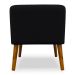 Poltrona Decorativa com Puff Virgínia Veludo Preto - Montanaris Decor