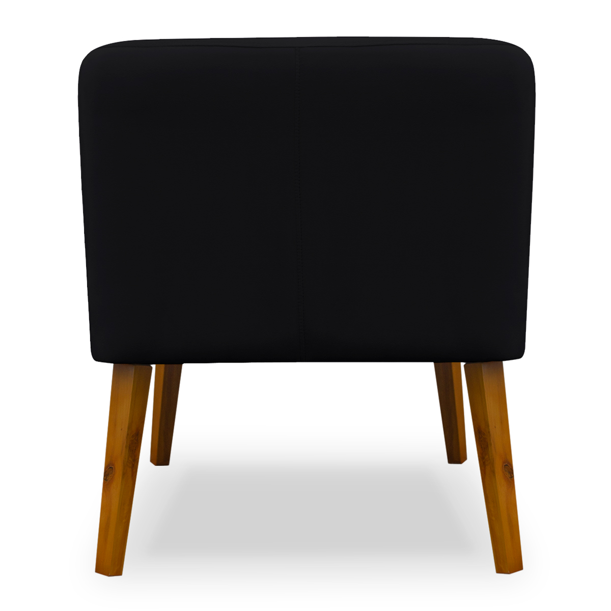 Poltrona Decorativa com Puff Virgínia Veludo Preto - Montanaris Decor