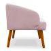Poltrona Decorativa com Puff Virgínia Veludo Rosê  - Montanaris Decor