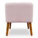 Poltrona Decorativa com Puff Virgínia Veludo Rosê  - Montanaris Decor